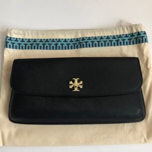 Tory Burch Diana Flap Clutch Black